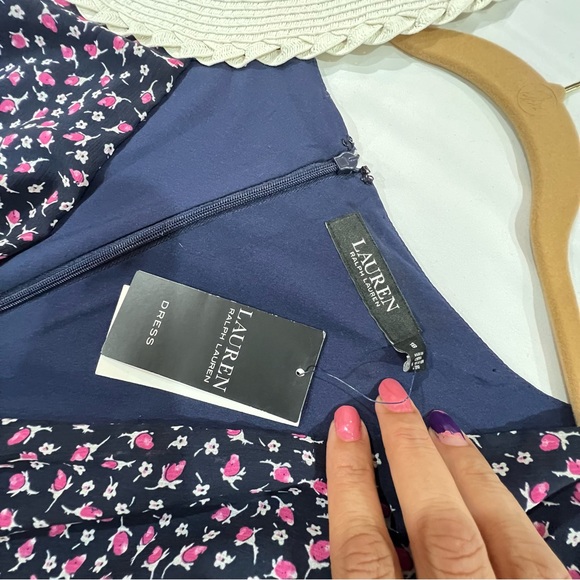 LAUREN RALPH LAUREN FLORAL GEORGETTE DRESS SIZE 18 - Picture 10 of 15